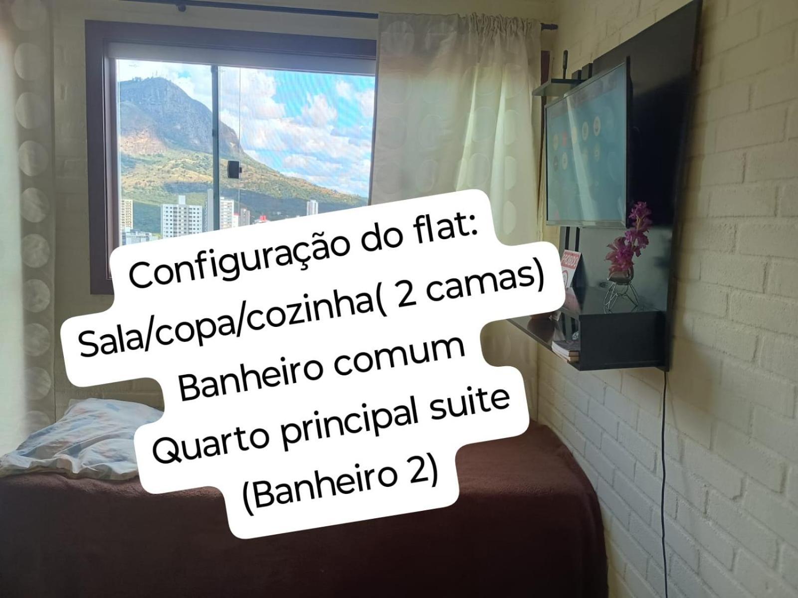 Flat Com Vista Espetacular 2 Banheiros-area Central-cozinha Completa-ar- Casais - Grupos Ou Familias Ou Empresas *